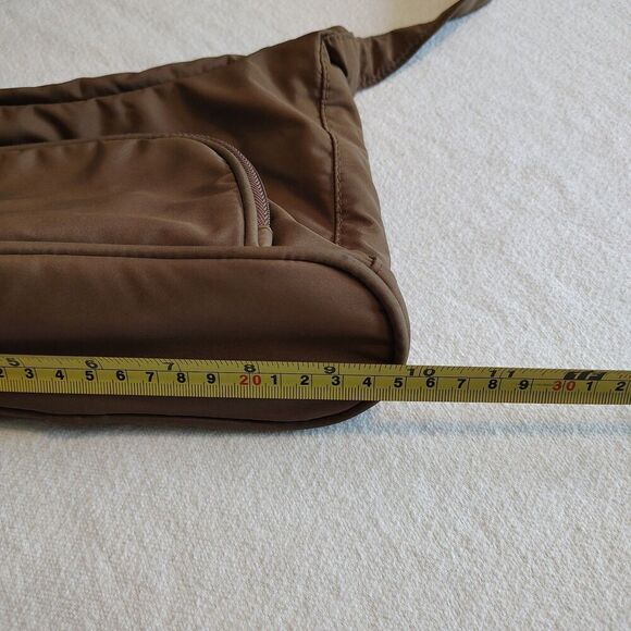 Ameribag Crossbody Shoulder Bag Small Brown Nylon Adjustable Strap Travel Purse - Picture 7 of 8